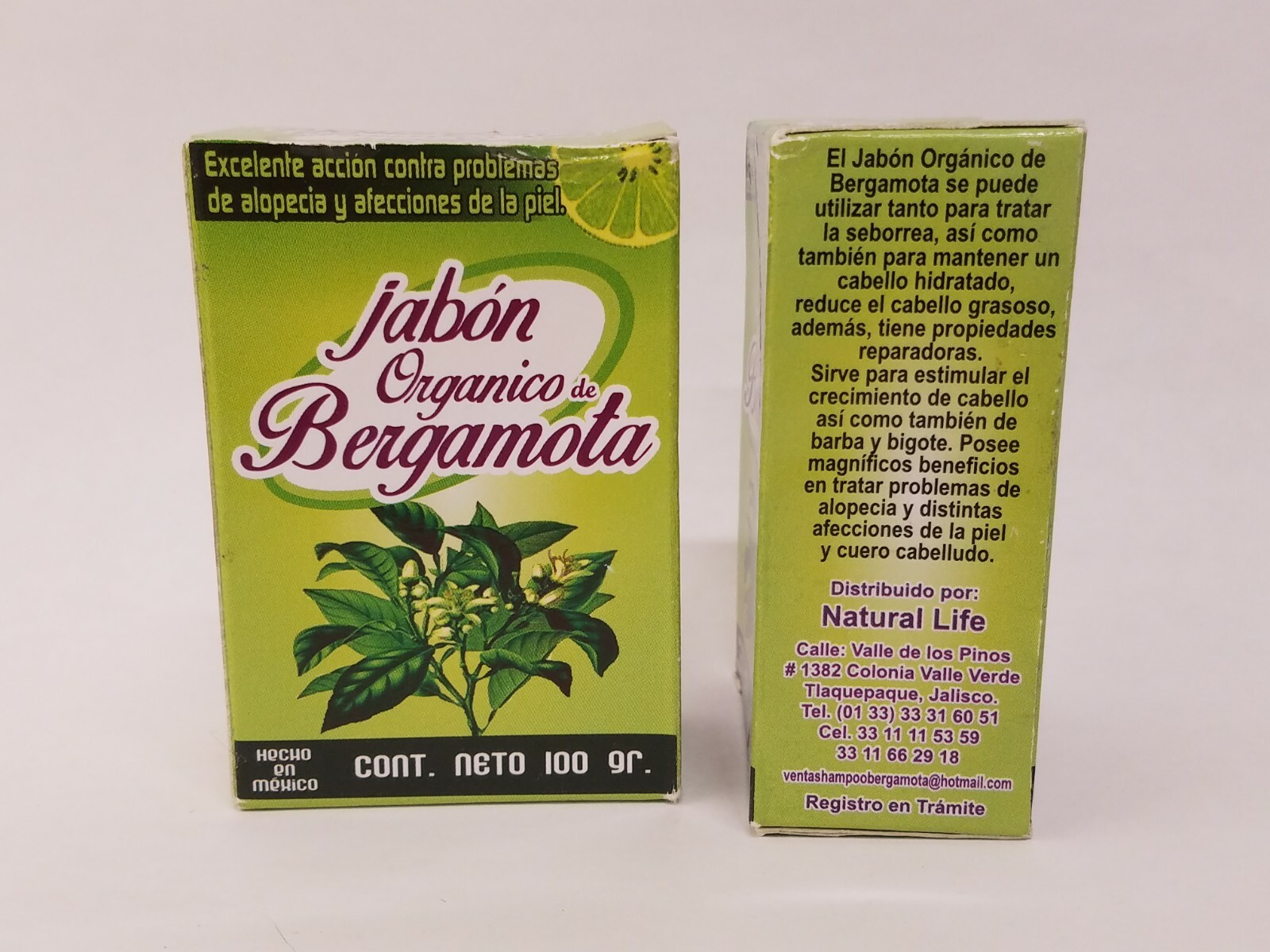 2X Pack Bergamot Soap///Jabon de Bergamota 100g Natural Life