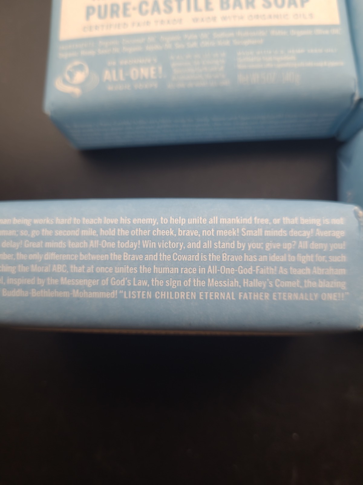 4 Bars Dr. Bronner’s All-One Hemp Baby Unscented Pure Castile Bar Soap Organic