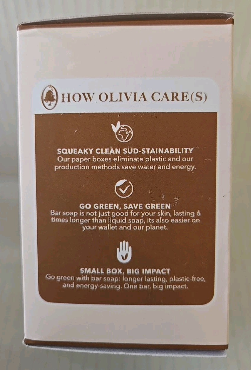 Olivia Care Honey Almond Hydrating Bar Soap Set Pack Of (4) 5oz Each