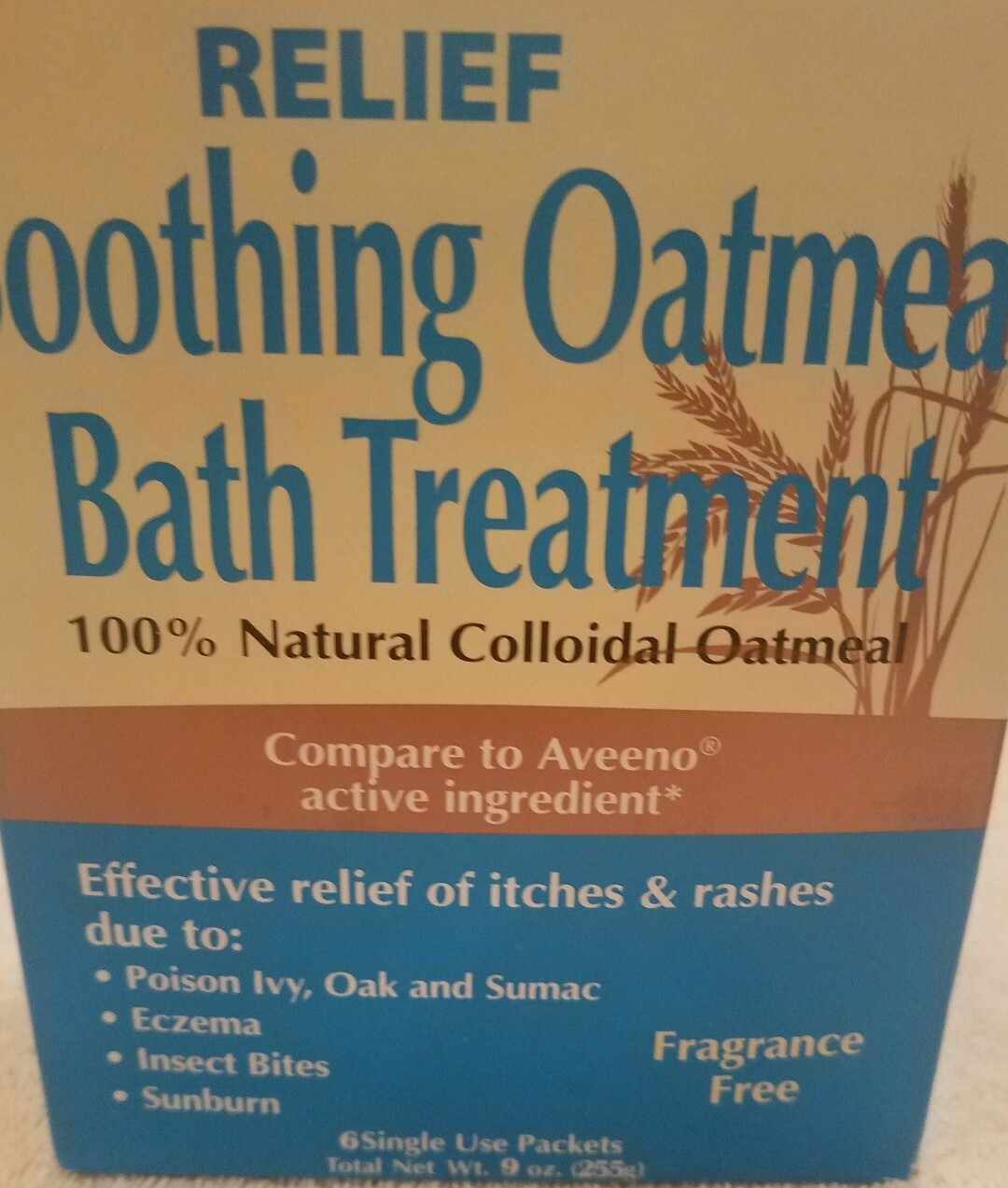 NIB Relief Soothing Colloidal Oatmeal Bath Treatment – 6 Single Use Packets