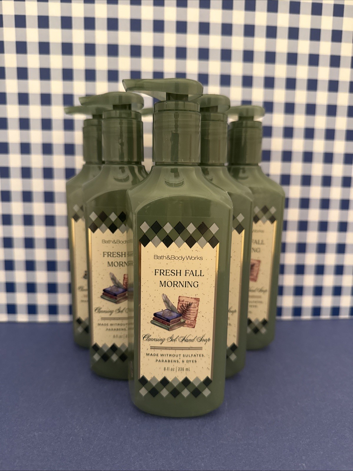 6X ~ Bath Body Works ~ FRESH FALL MORNING ~ Cleansing Gel Hand Soap