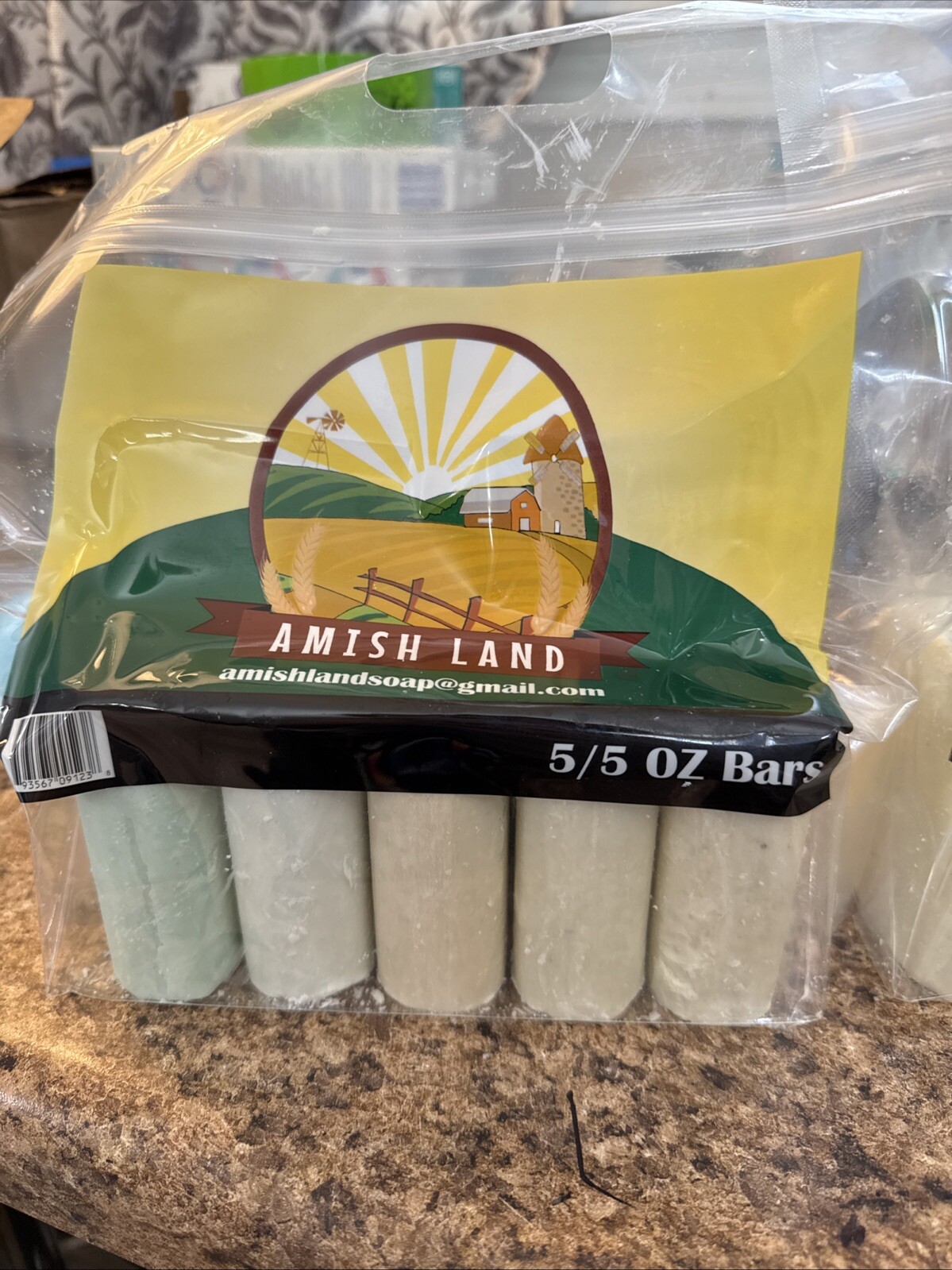 Amish Land Soap (2 Bags) 5/5 Oz Rectangle Bars New