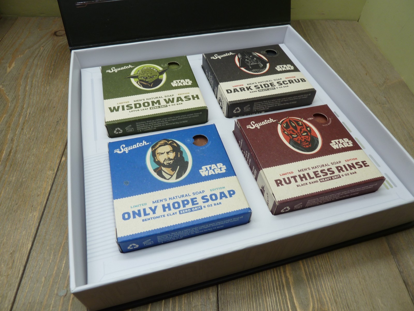 Dr. Squatch Star Wars Soap Box Set Of 4 5 Ox Bars Collection No 1 New Ltd Ed