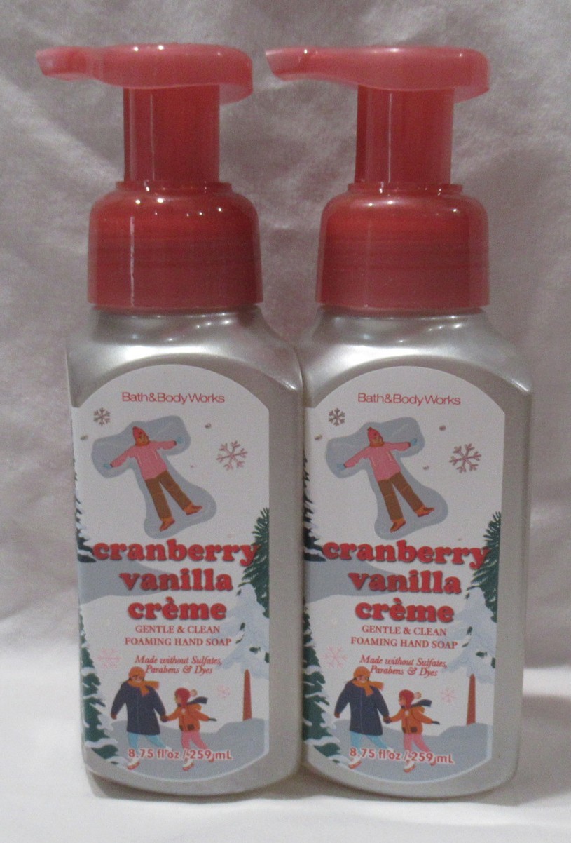 Bath & Body Works Gentle & Clean Foaming Hand Soap Lot 2 CRANBERRY VANILLA CREME