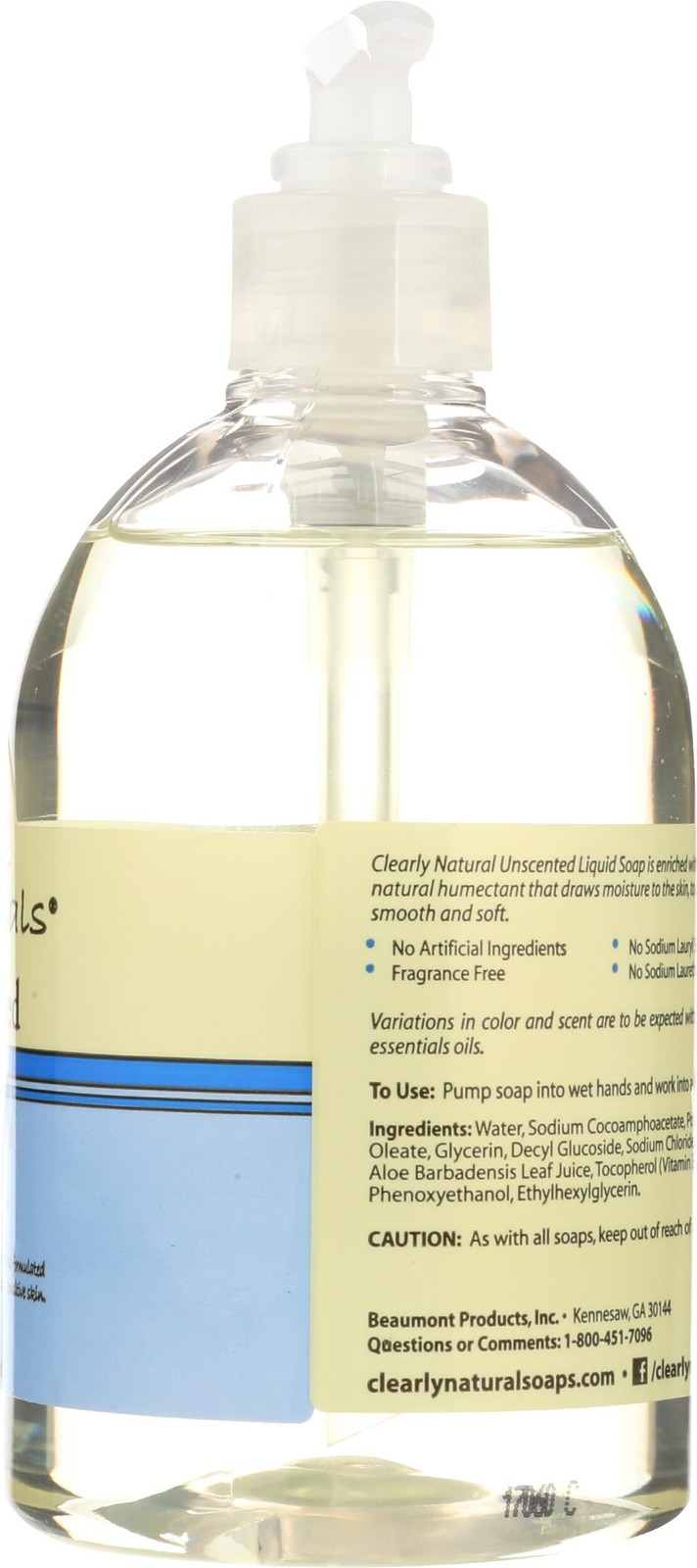 CLEARLY NATURAL Hand Soap Liquid Glycol Unscented, 12 Ounce
