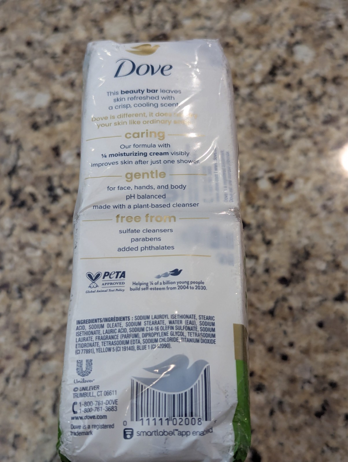 Dove Skin Care Beauty Soap Bar Cucumber Green Tea 3.75 oz x 14 Bars