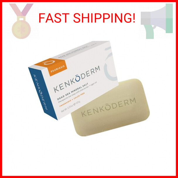 Kenkoderm Psoriasis Mineral Salt Soap with Argan Oil & Shea Butter 4.25 oz | 1 B