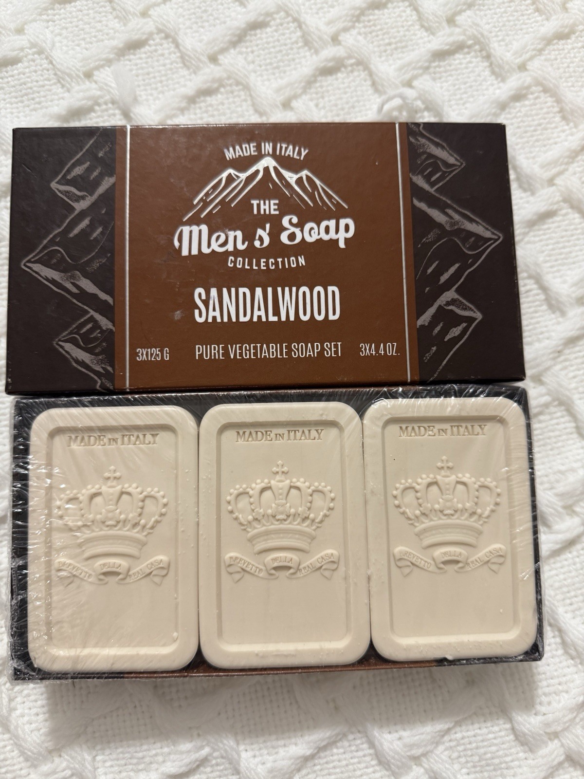 SAPONERIE MARIO FISSI SRL Set 3×4.4 OZ Sandalwood Men’s Soap Collection Italy