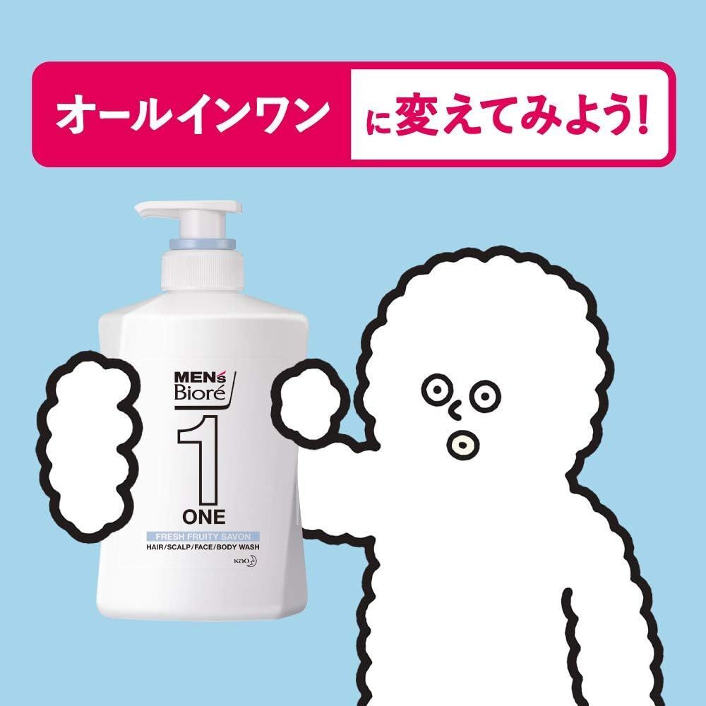 Men’s Biore One ONE All-in-One Whole Body Cleanser Hair and Skin Smooth Type