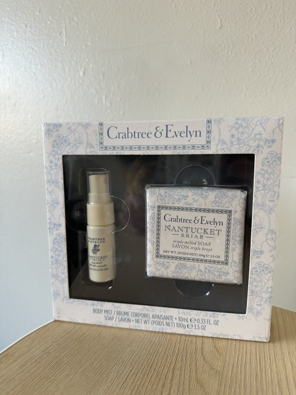 Crabtree&Evelyn Nantucket Briar Body Mist .33 fl oz Bar Soap 3.5 oz. Gift box