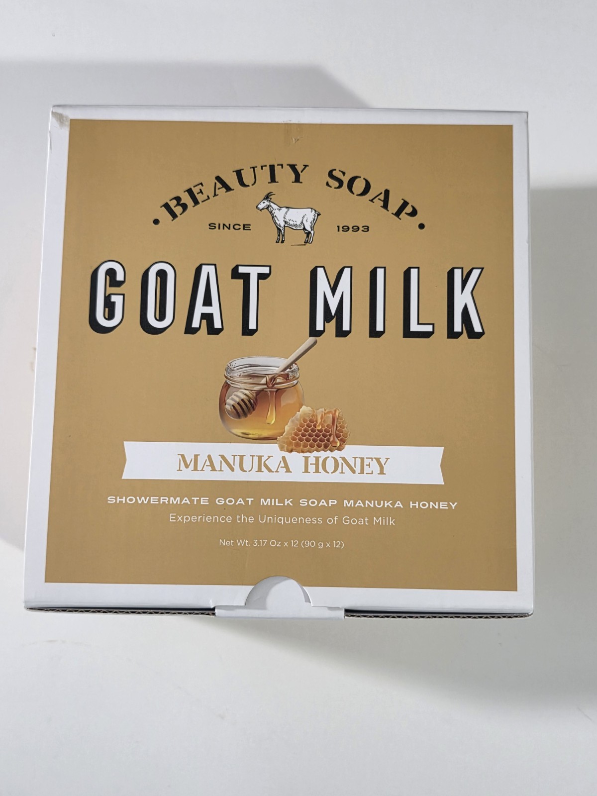 ShowerMate Manuka Honey Beauty Soap with Goat Milk 12 Bars 3.17 oz Each New