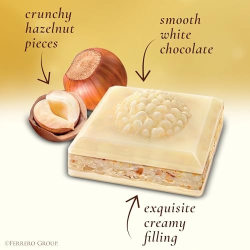 Premium Chocolate Bars, 8 Pack, White Chocolate Hazelnut, 3.1 oz Each