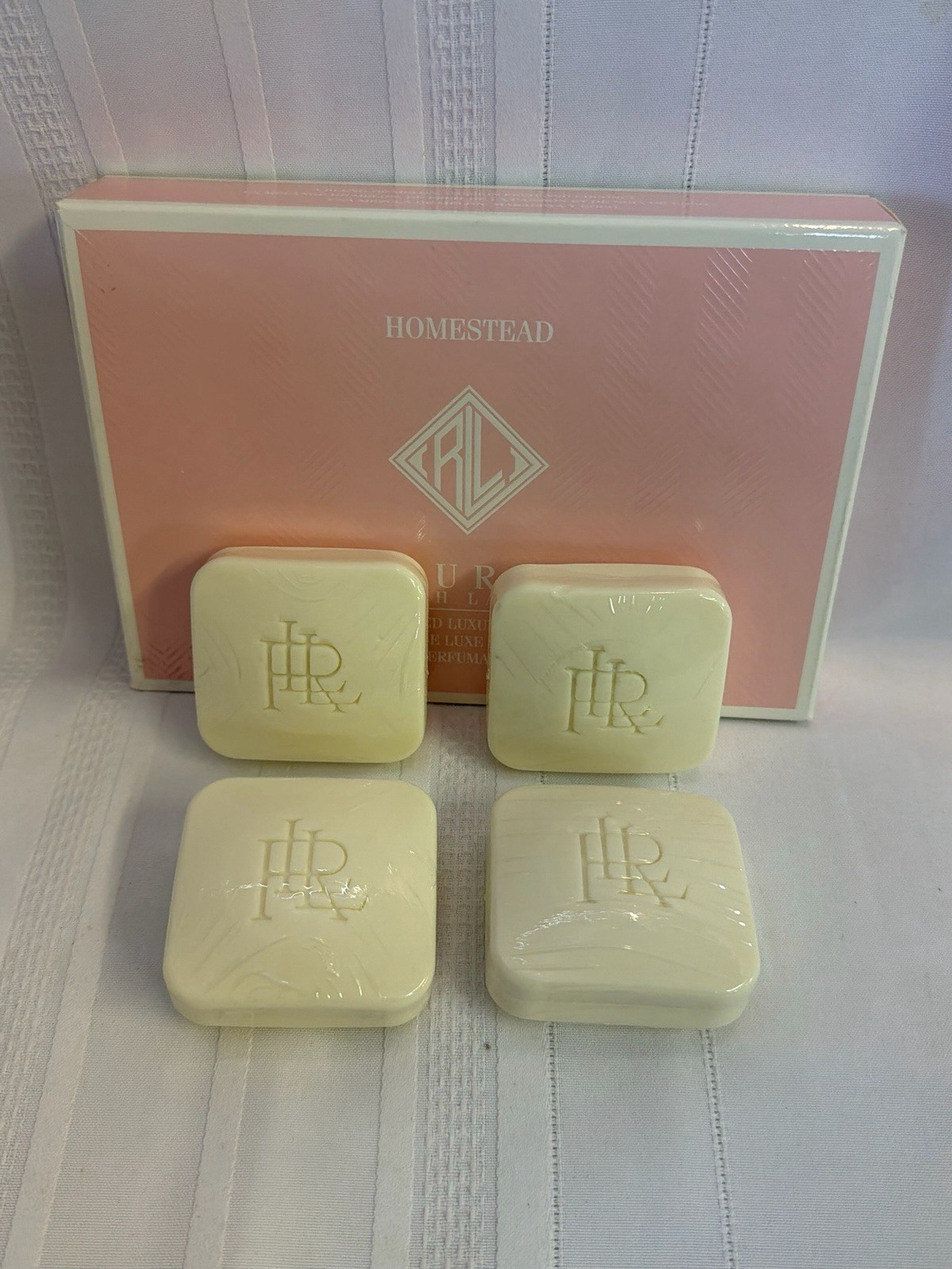 Ralph Lauren Homestead Scented Luxury Soaps FOUR 4 Sealed Soap Bars