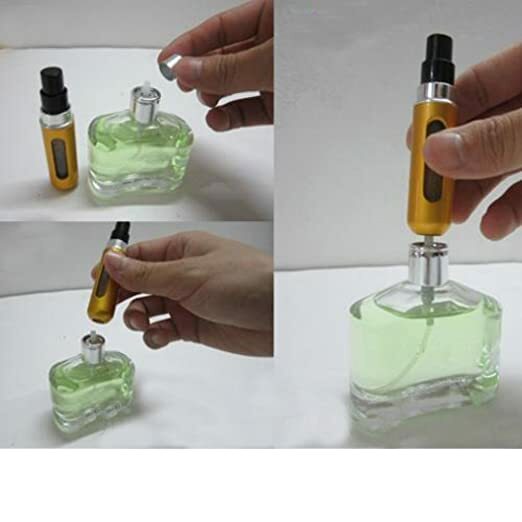 5PCS Refillable Travel Portable Perfume Atomizer Bottle Spray Pump Case 5ML/8ML