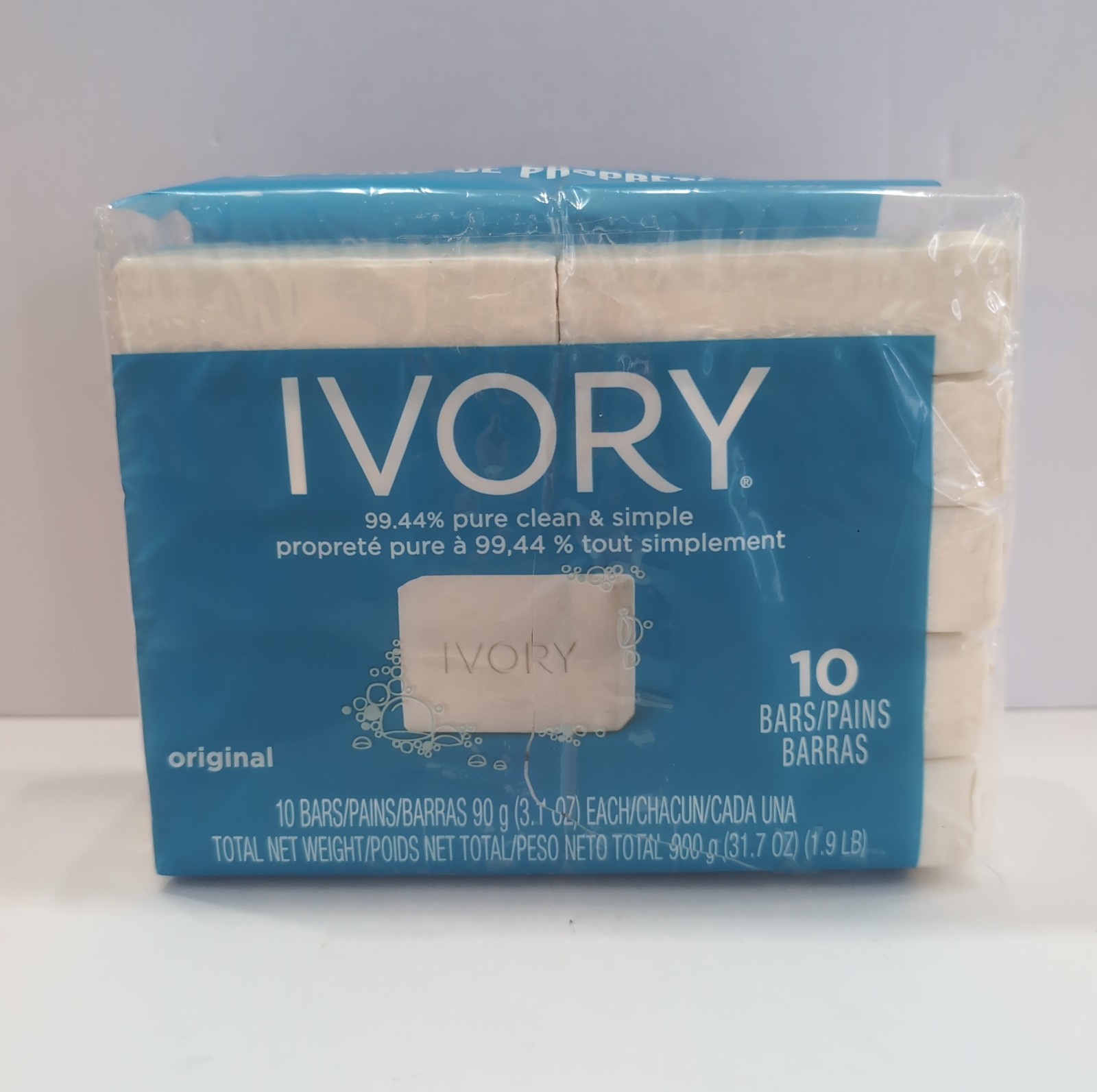 Ivory Bar Soap. 99.44% Pure Mild Body Cleanser Original Scent. 4 oz 10 Soaps VTG