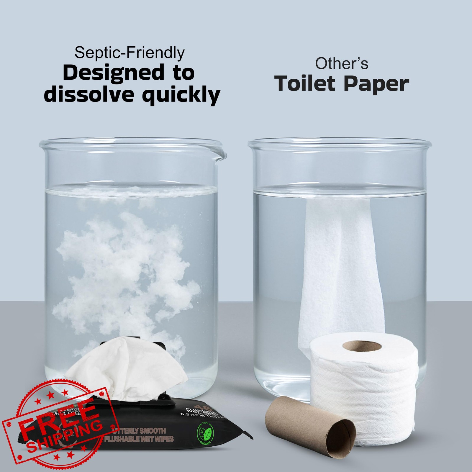 JYJZ – Flushable Wet Wipes, 6 Pack (288 Wipes), Café Toffee, Disposable, Biod…