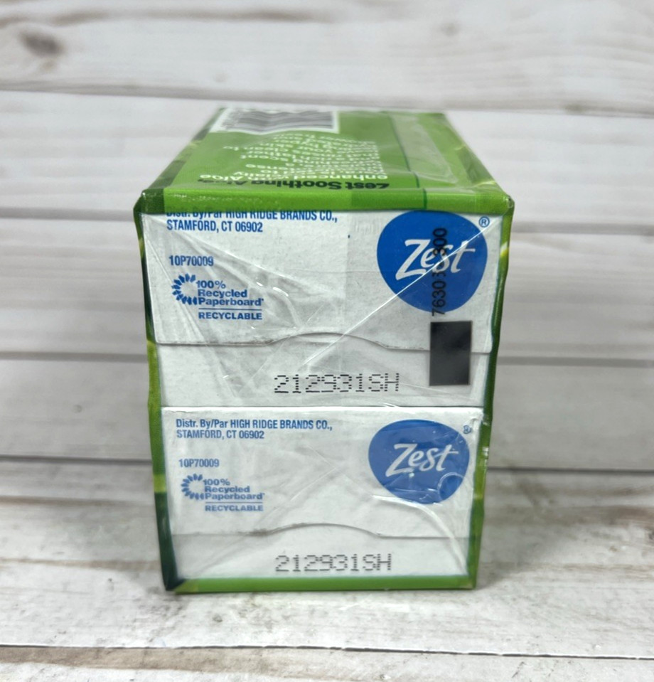 Zest Soothing Aloe Hyper Hydrating Bars with Aloe Vera 2 Bar Pack Bar Soap (2x)