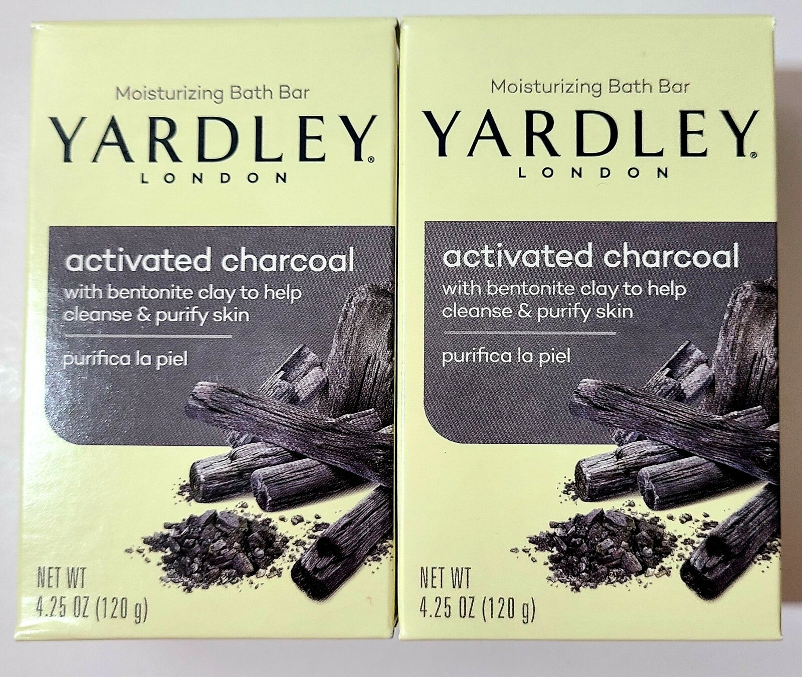 2 pack of Yardley Of London Activate Charcoal Soap with Bentonite Clay to Purify