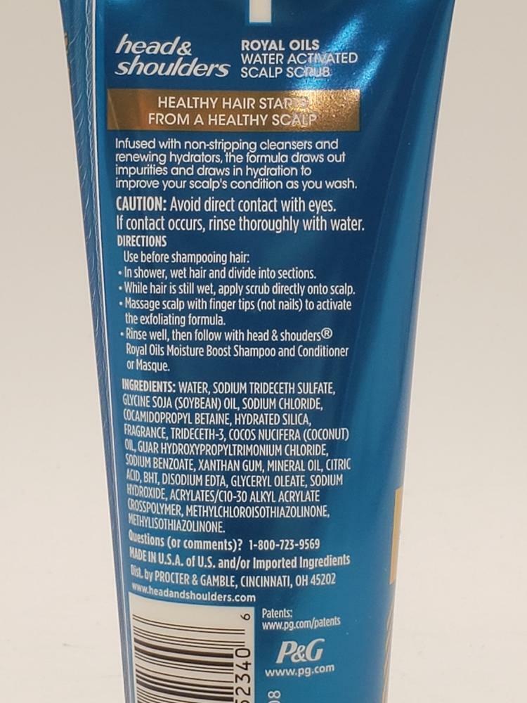 Head & Shoulders Royal Oils Water Activated Scalp Scrub W/Coconut Oil 3.4 Fl Oz