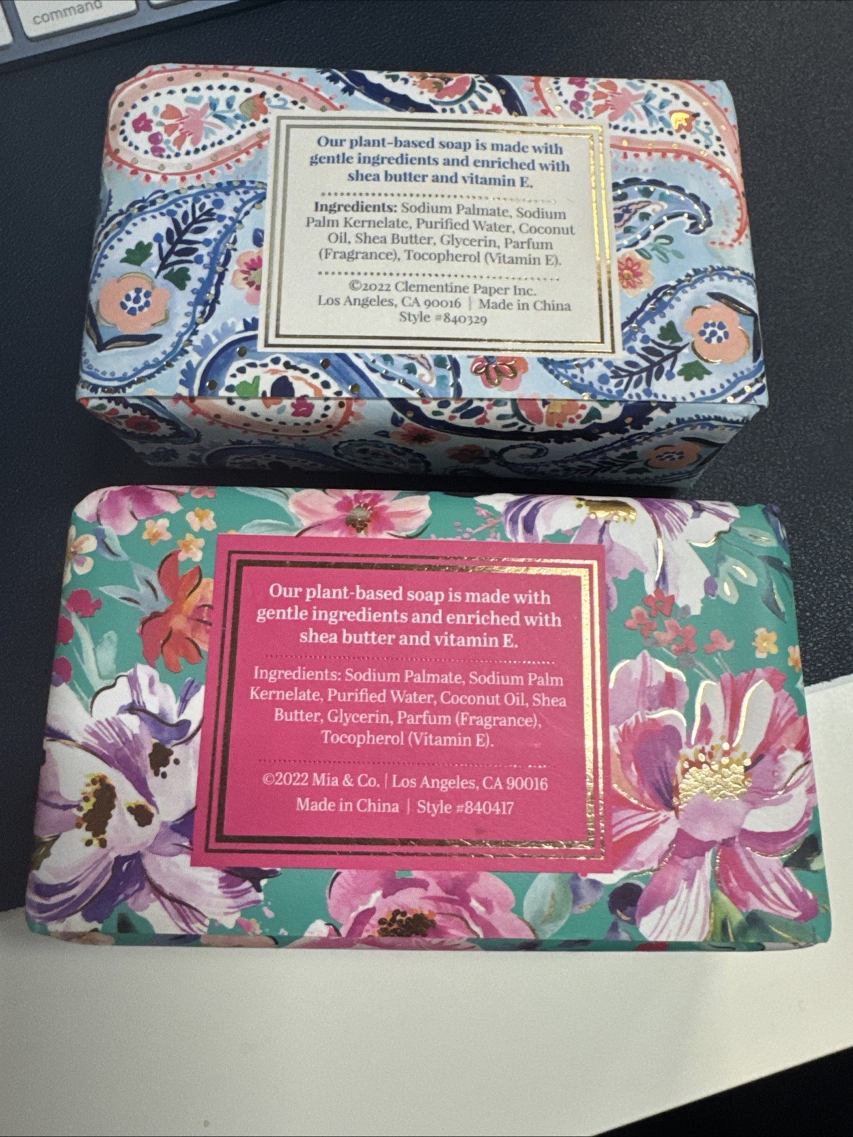 MIA & CO Cotton & Linen Luxury Bar Soap 300g 10.58 oz Shea Butter Vitamin E