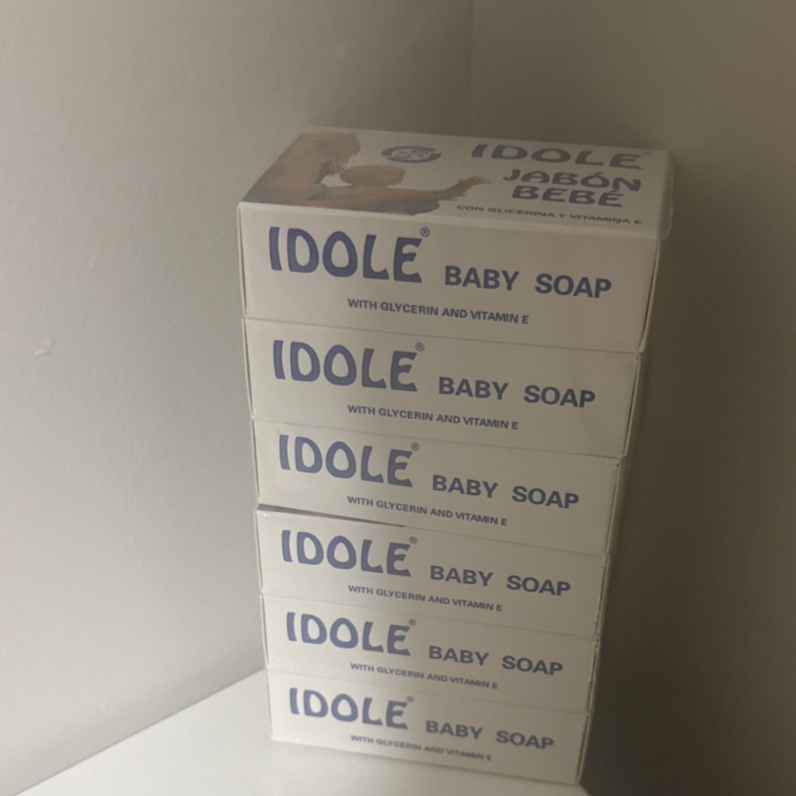 IDOLE White Body Bar Soap Rectangular for Unisex Kids Women Men