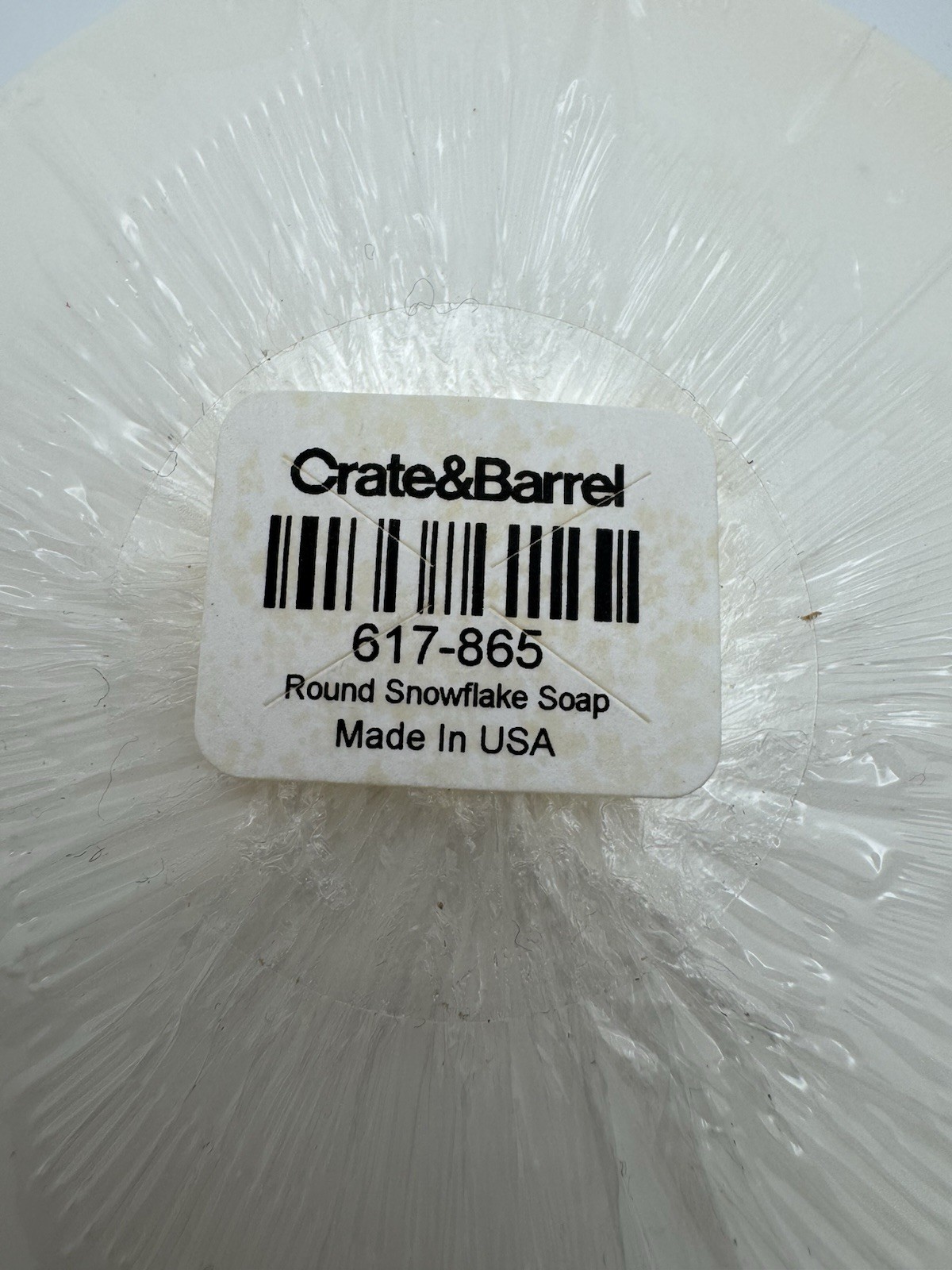 Crate & Barrel Snowflake Guest Soap Set of 3 White NWT Sealed USA