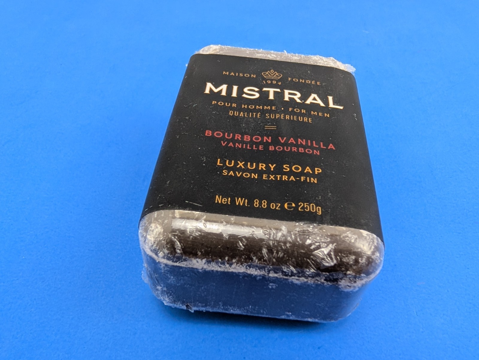 Mistral Bar Soap Organic Bourbon Vanilla Large 8.8 Ounce Crafted Soaps Original