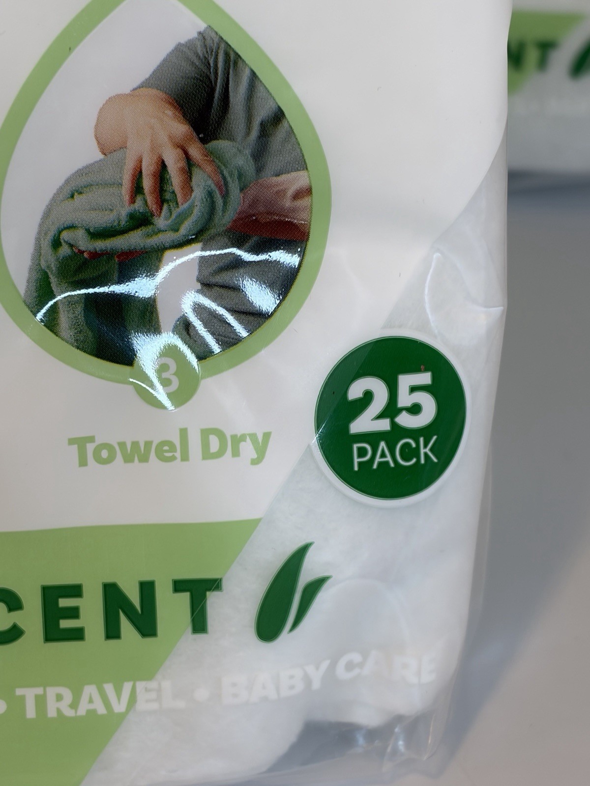 Lot of 4/100Scrubzz Rinse Free Bath Sponges Aloe Vera Lather Scrub Towel Dry New
