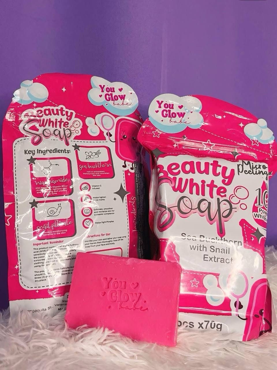 Beauty White Soap by You Glow Babe, 5 Bars x 70g