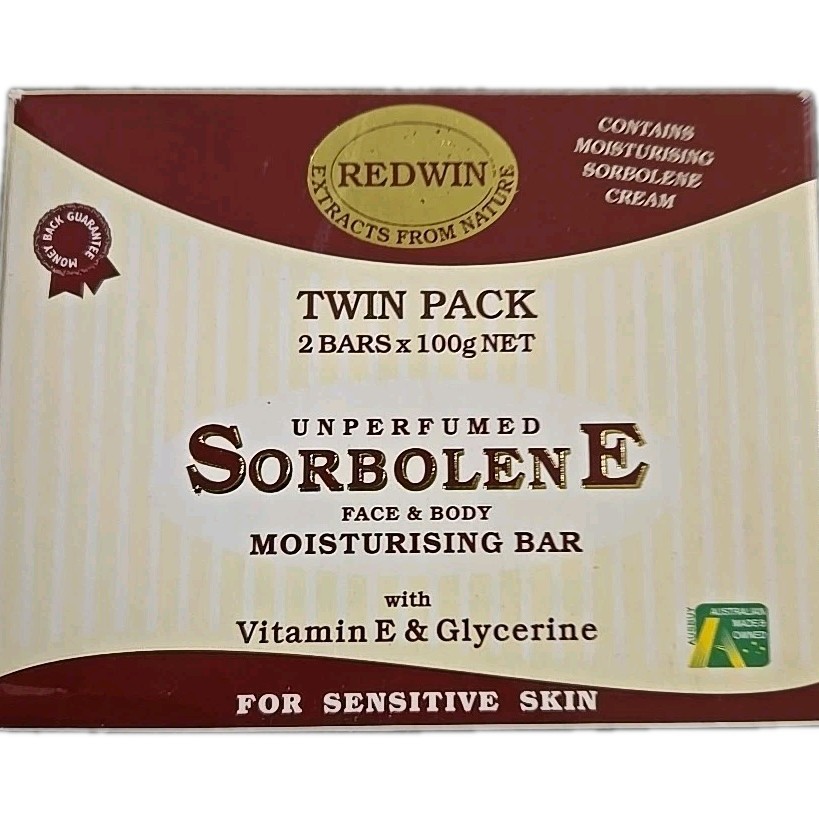 2 Bars Redwin SorbolenE Soap Vitamin E & Glycerine Moisturizing