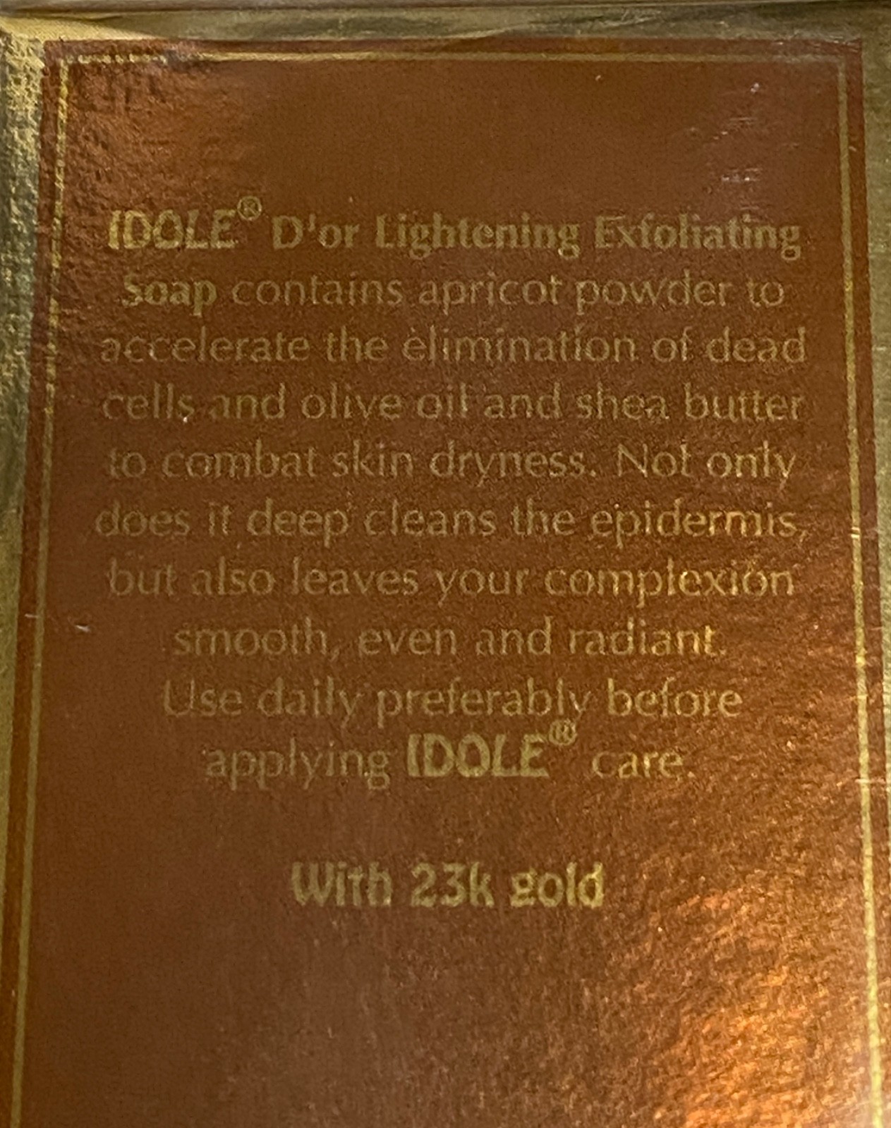 4-Pack – IDOLE D’or Exfoliating Soap with gold 23k – 7oz (200g) each