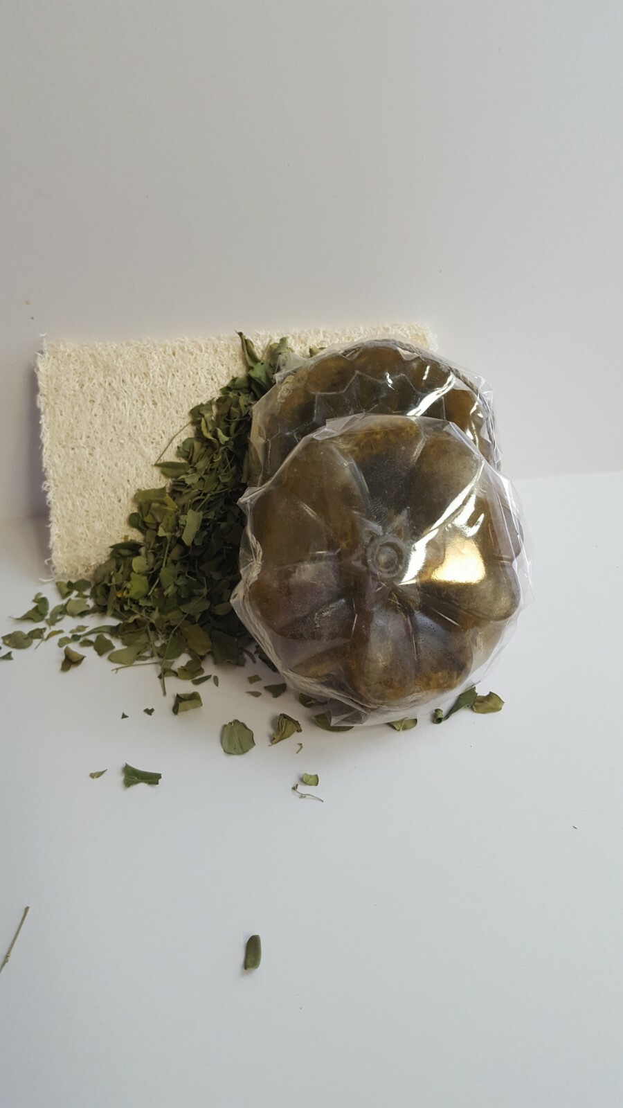 Moringa Leaf Loofah Soap 3 Pc Set – All Natural – Made Fresh on Demand!