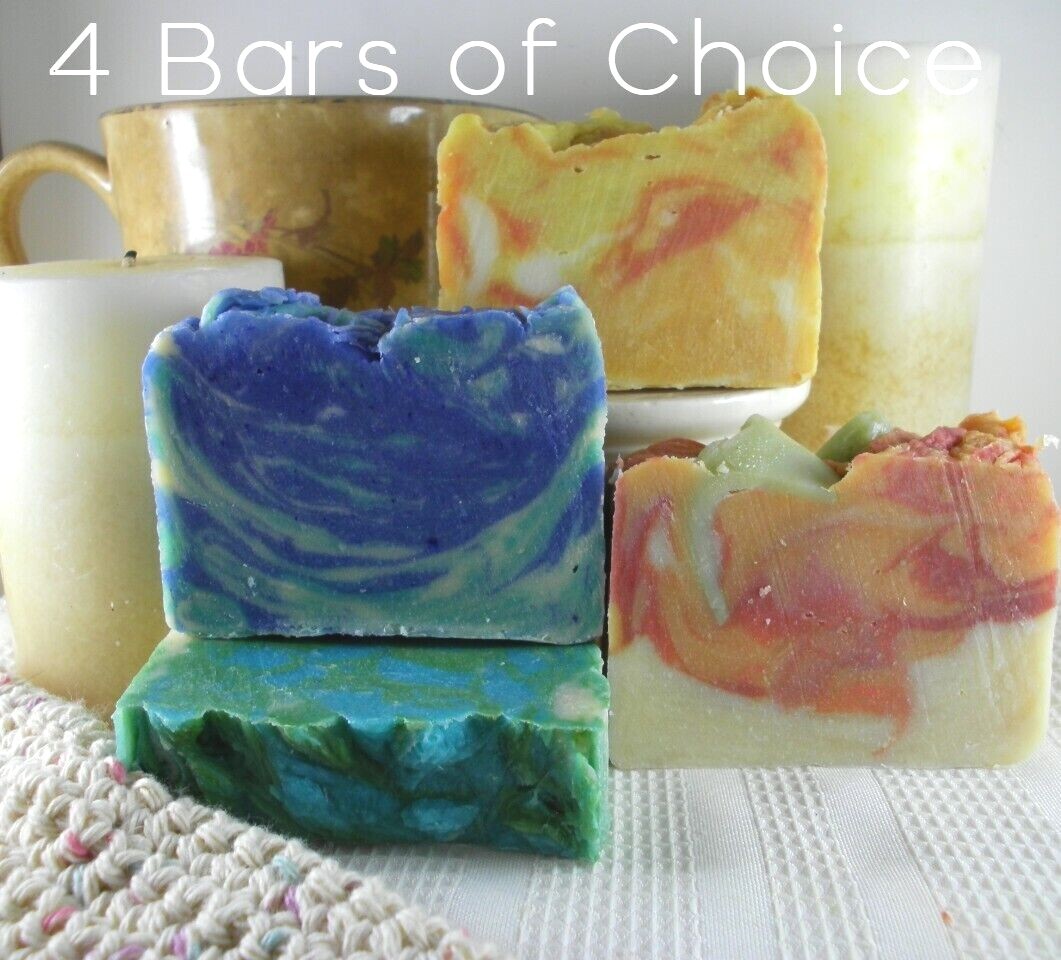 4 Bars Goat Milk Soap Your Choice Organic Natural Soap Handmade Homemade