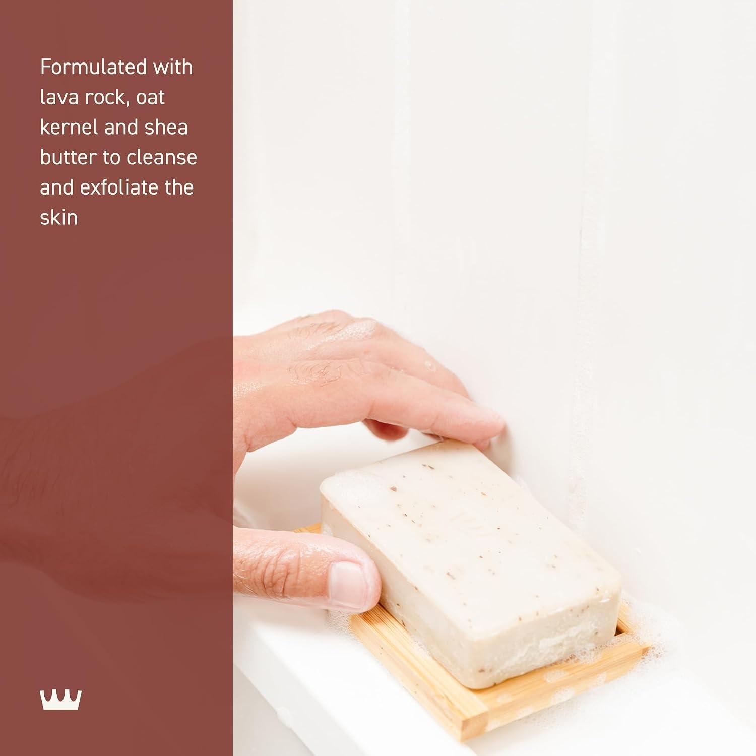 Revitalizing Body Bar for Men – Bourbon & Oak, Hydrating Exfoliating Soap, 5 oz