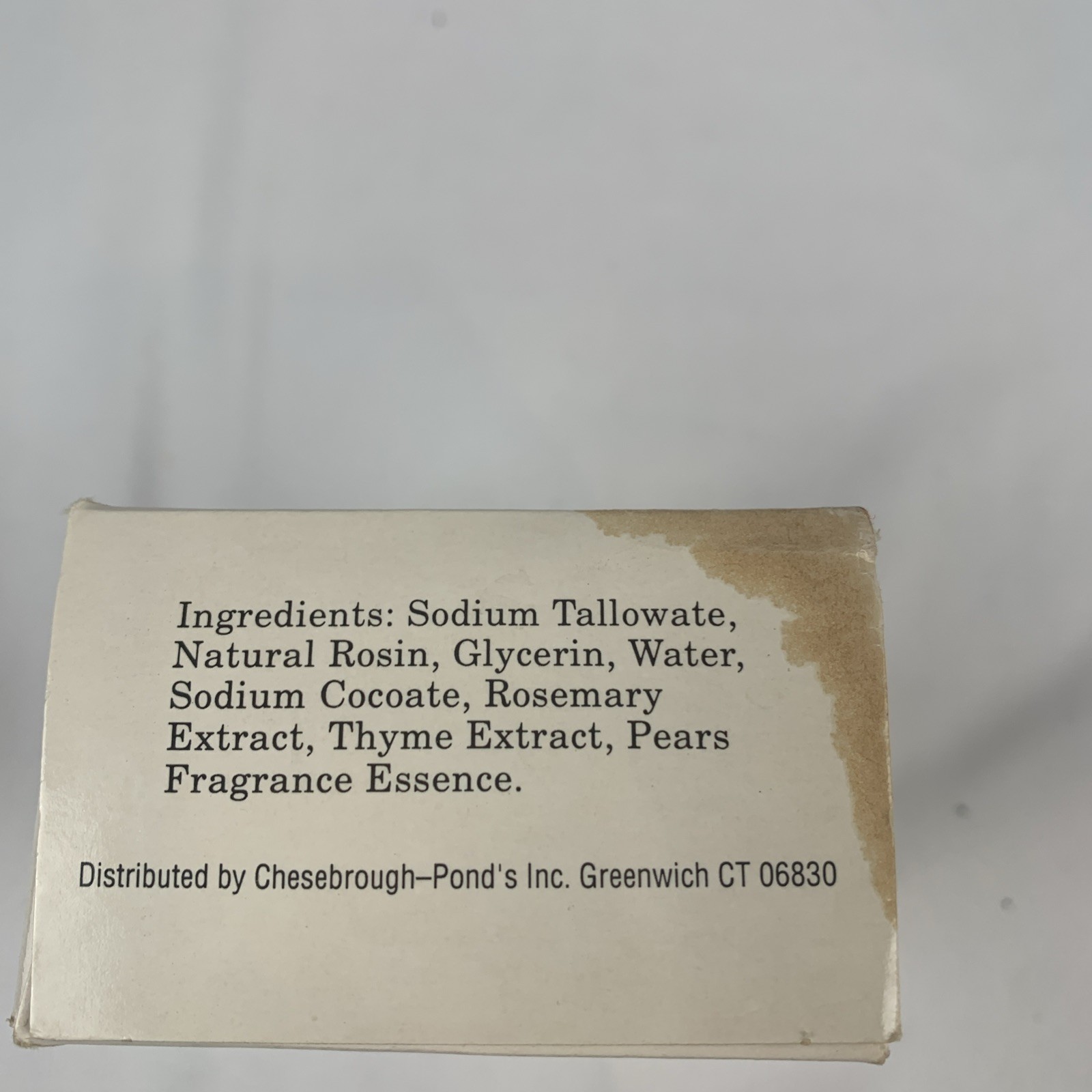 Vtg Bath Size Pears Transparent Soup NIP Original Price Sticker From Osco 4.4 Oz