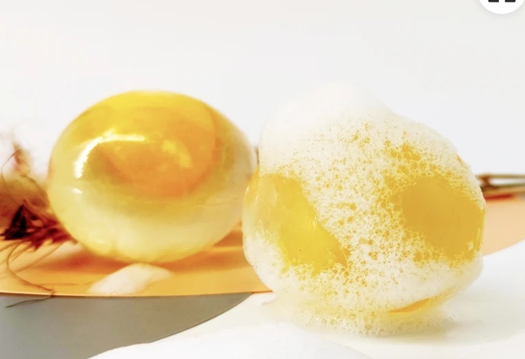 Egg Soap Collagen Gentle Unscented Face & Body Egg Bar Soap Yellow 0.2oz