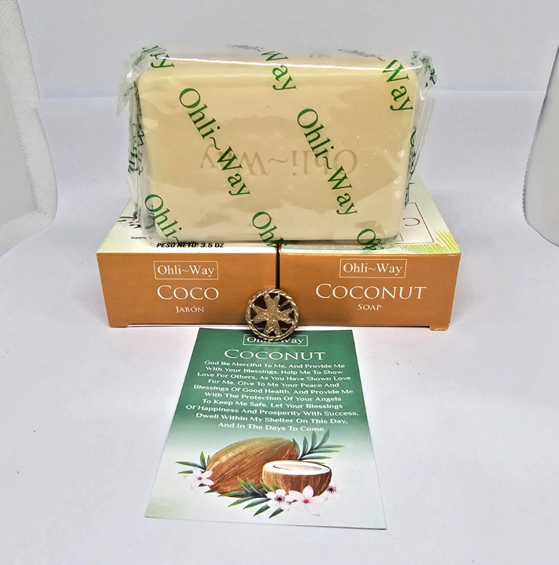 JABON DE COCO / COCONUT SOAP PARA LIMPIAR ATRAE BUENAS VIBRAS ENERGIAS