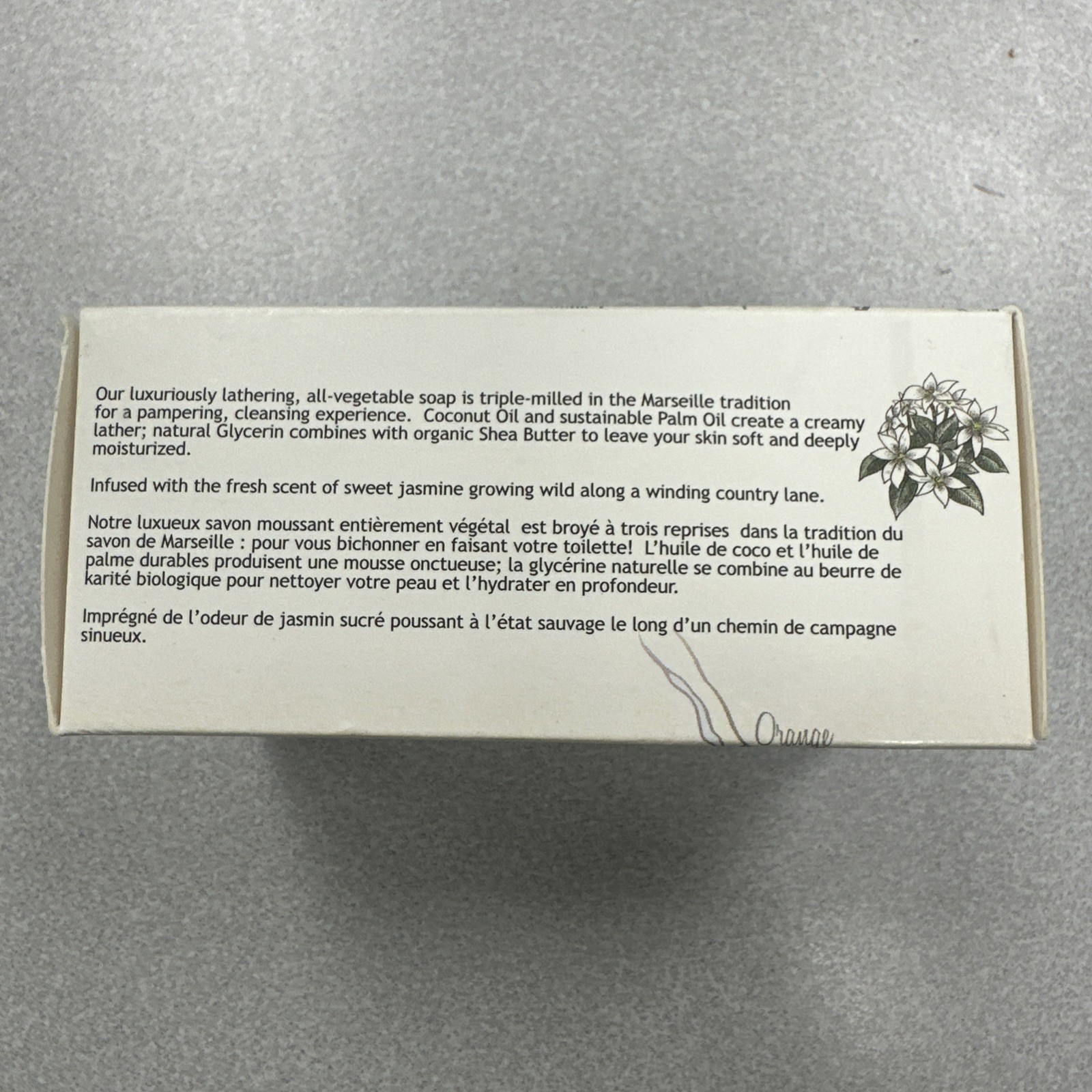 South of France French Triple Milled Oval Bar Soap Blooming Jasmine 6 oz Natural