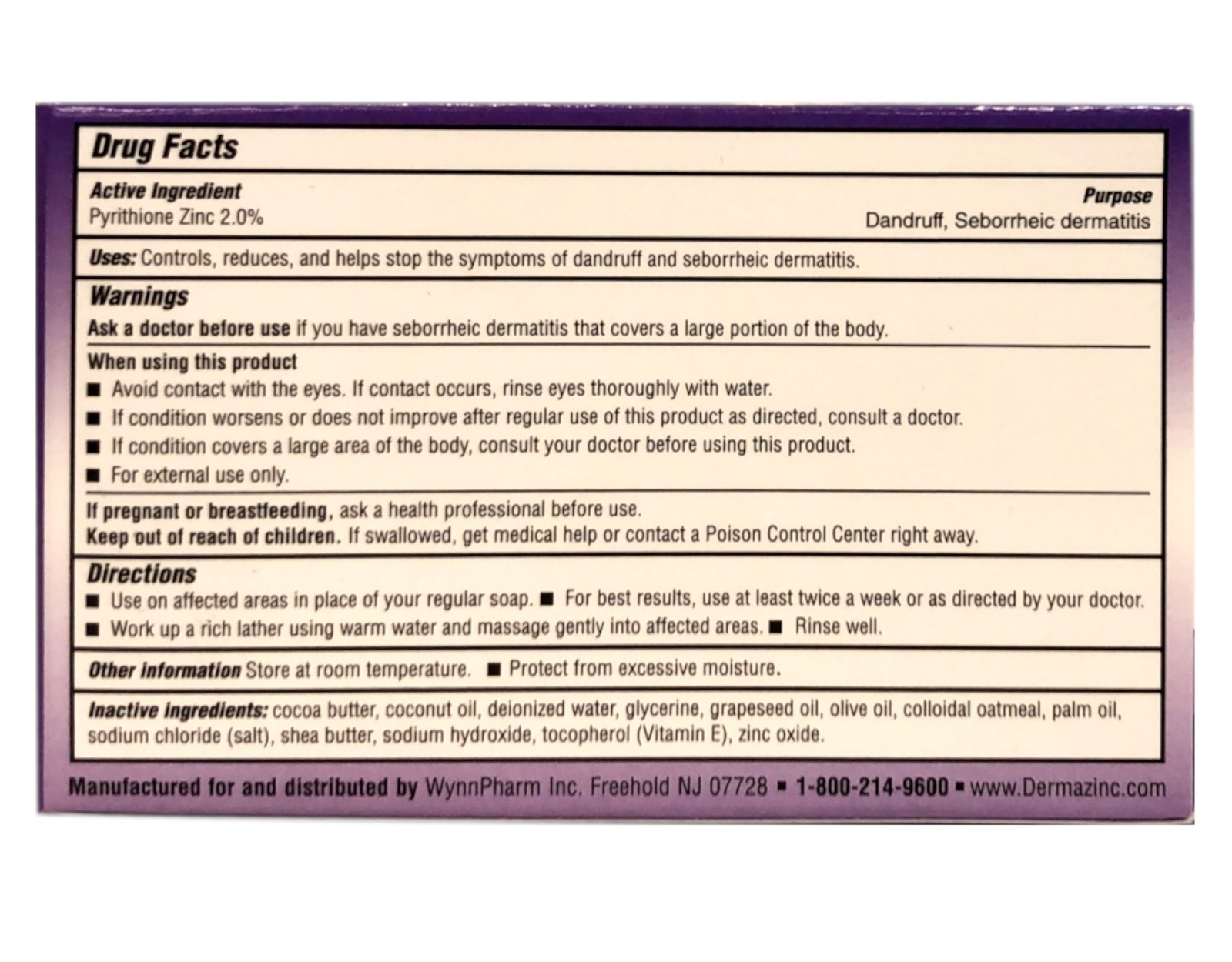 DermaZinc Medicated Treatment Zinc Therapy Soap, 4.25oz – Pack of 4
