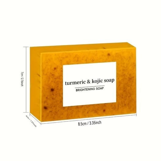 3pcs Turmeric & Kojic Acid Brightening Soap Moisturizing Face Body Cleansing Bar