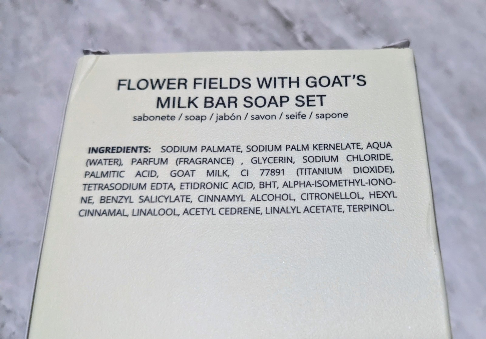Goat Milk Bar soap Flower Fields Scented Pack Of 4 /100g Made In Portugal