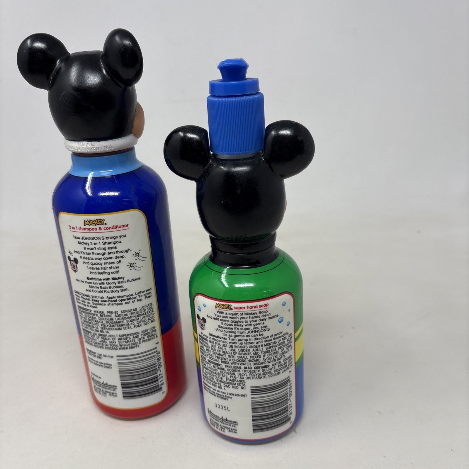 NOS Johnson’s Mickey Mouse Hand Soap And Shampoo Brand New RARE