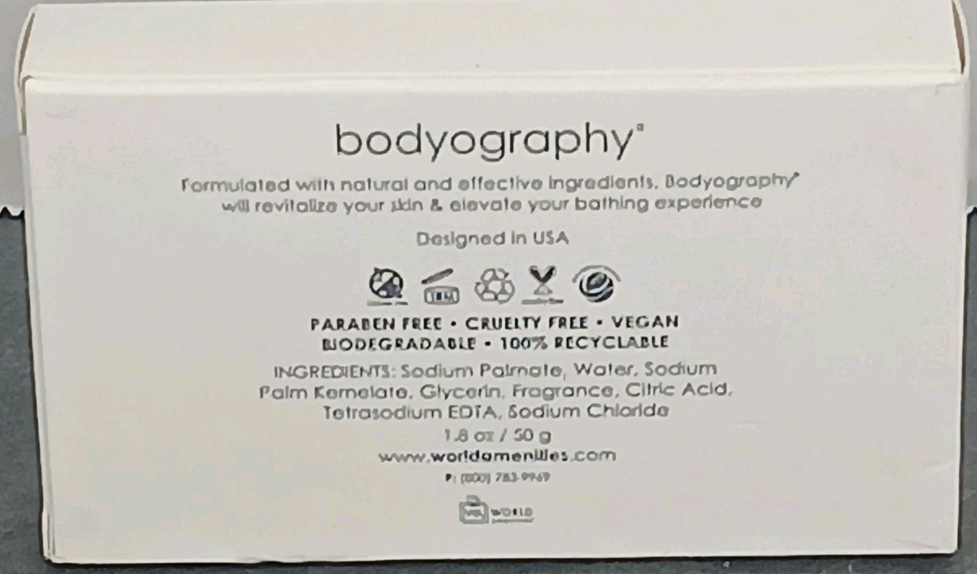 2 Bodyography Blanc Artisan Massage Bar Vanilla White Tea Soap 1.8oz & 1.1oz