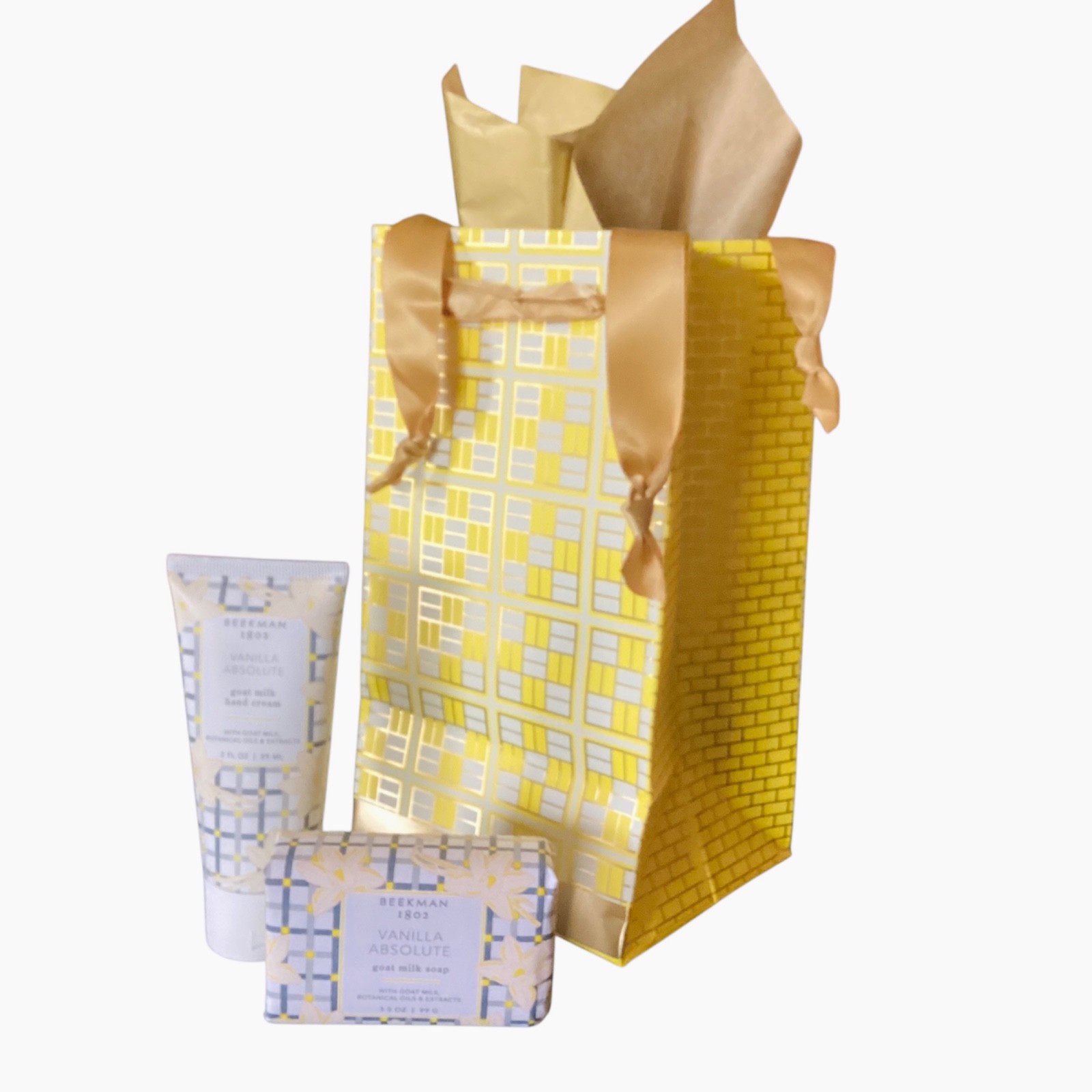 BEEKMAN 1802 GIFT BAGS – CHOOSE SCENT (3.5oz Soap & Hand Cream w/Gift Bag)