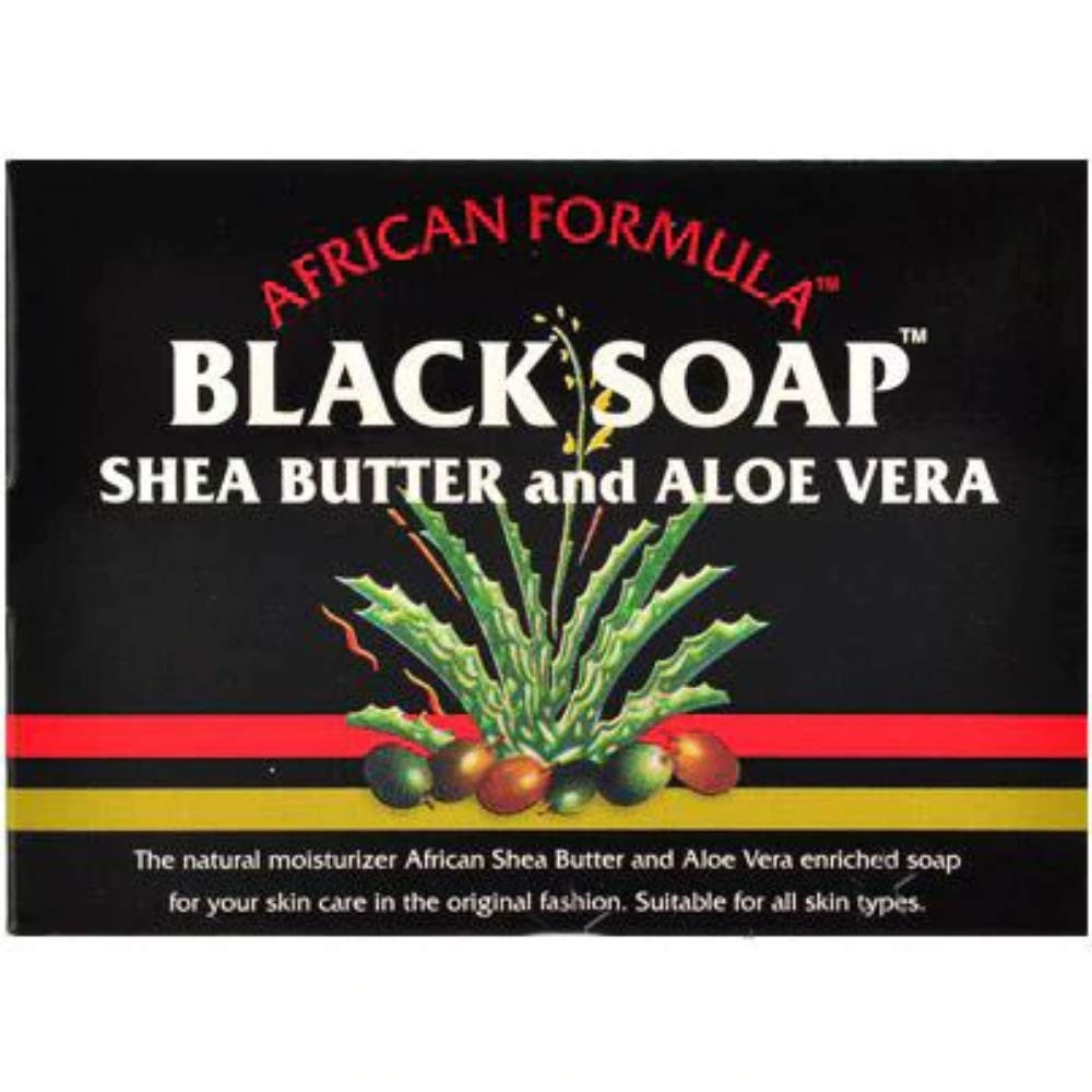 Madina African Black Soap Shea Butter and Aloe Vera, 3.5 Ounce (Pack of 10)