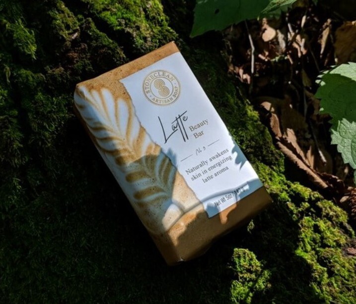 🤎 STONECLEAN 🤎 (5 Oz.) Bar ☕️🫧 ●LATTE● ☕️🫧 ≈ARTISAN SOAP≈ Beauty Bar 🫧.