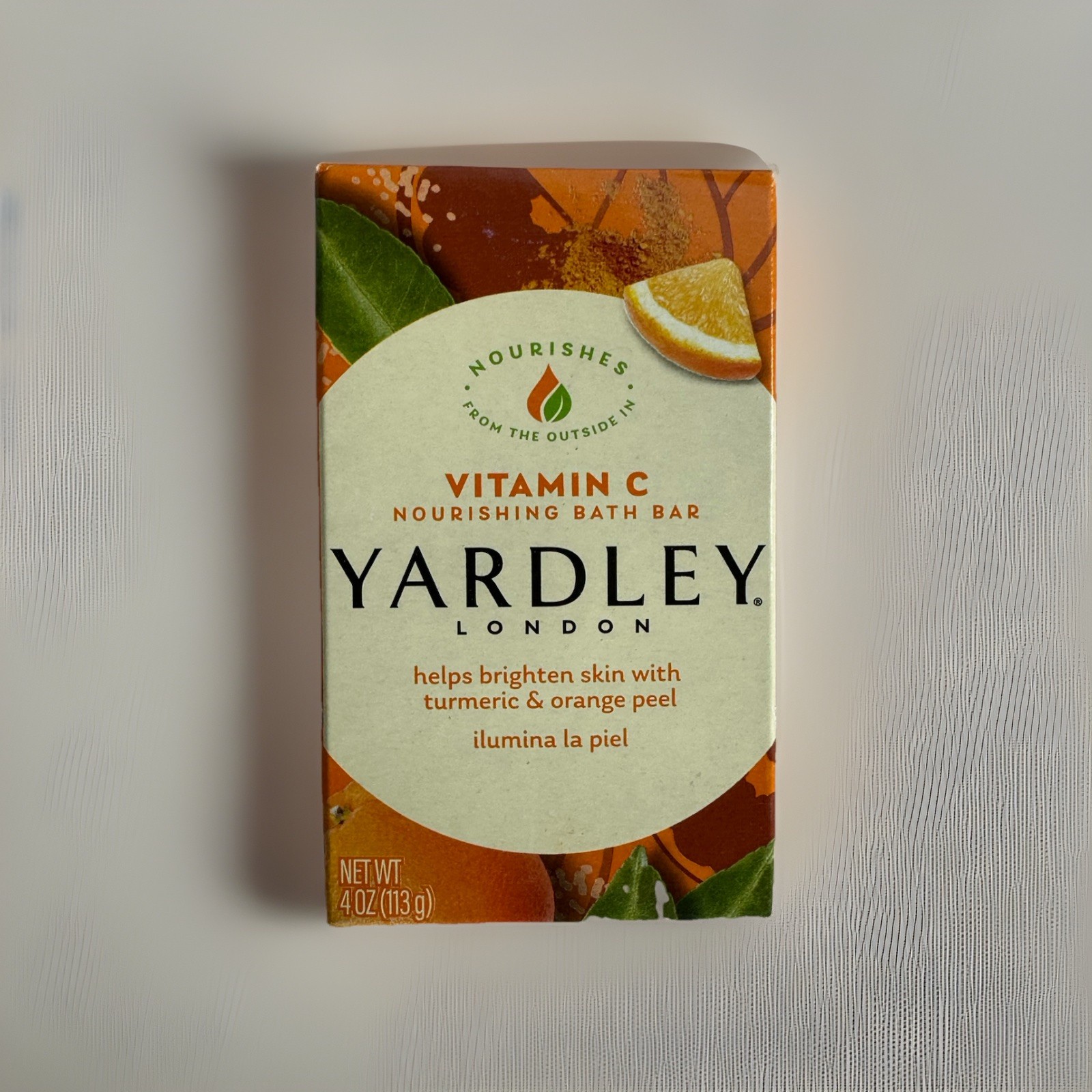 4x Yardley London Vitamin C Bath Bar Turmeric Orange Peel Soap 4oz Each