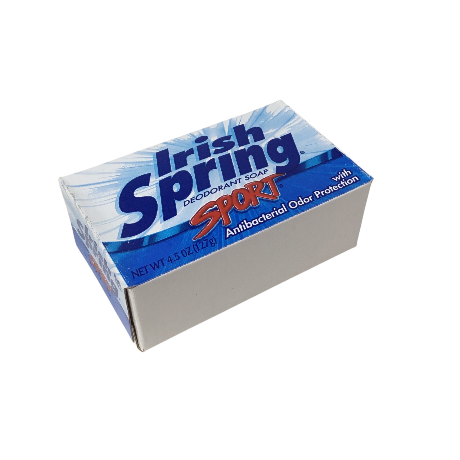 Irish Spring Sport Soap Vtg NIB 4.5 oz Bath Size Bar NOS Deodorant Sealed