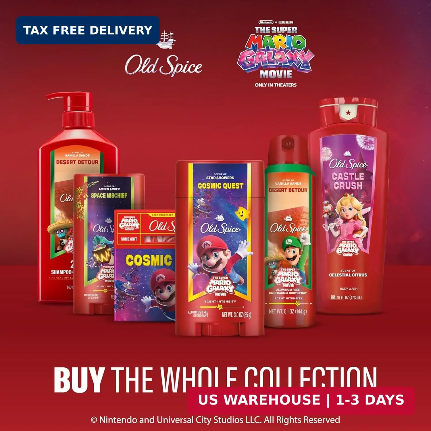 Old Spice Bar Soap for Men, x The Super Mario Galaxy Movie, Cold Pressed with Gr