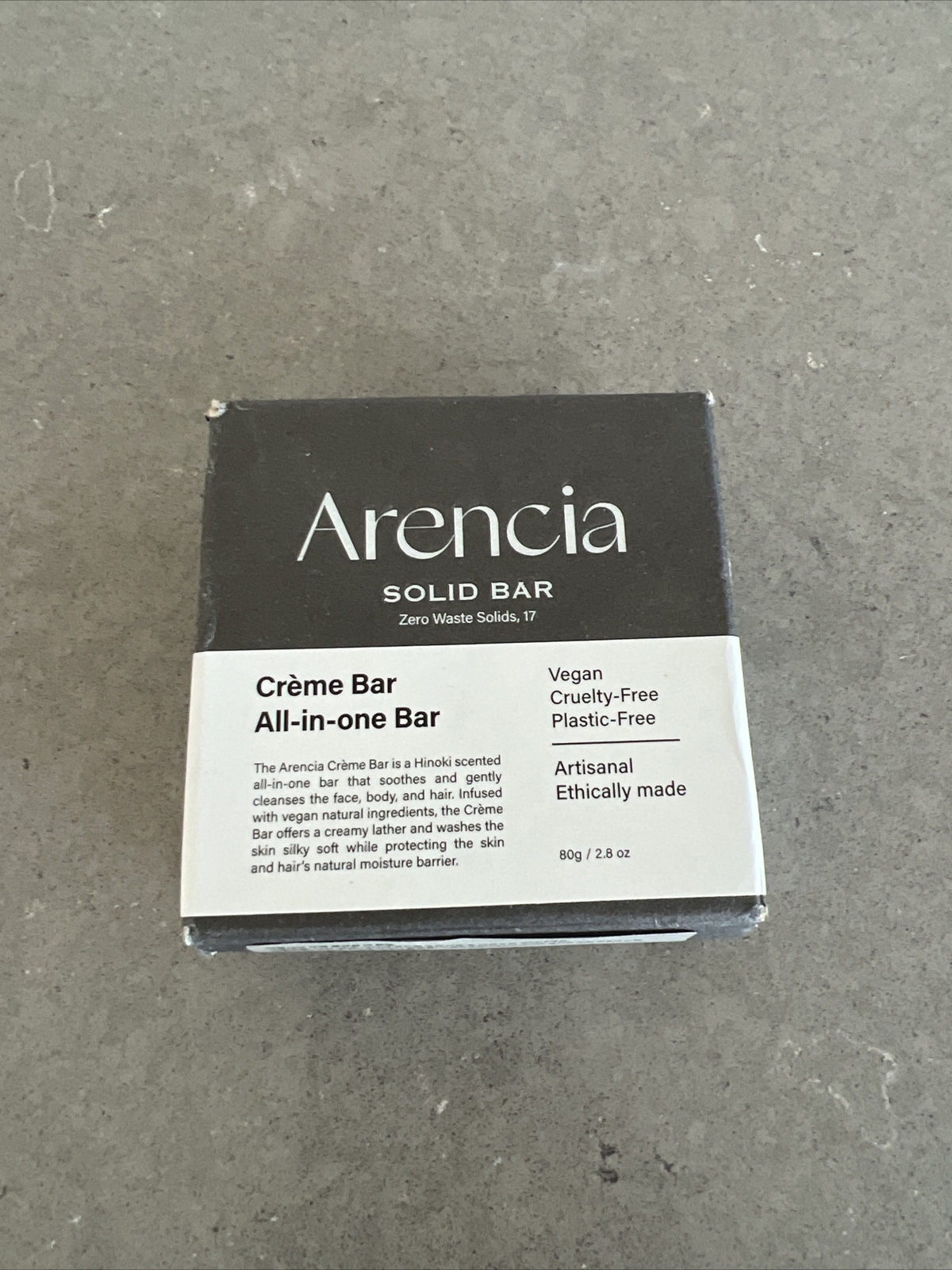 Arencia CREME BAR All In One Solid Bar For Face, Body & Hair 2.8oz | New